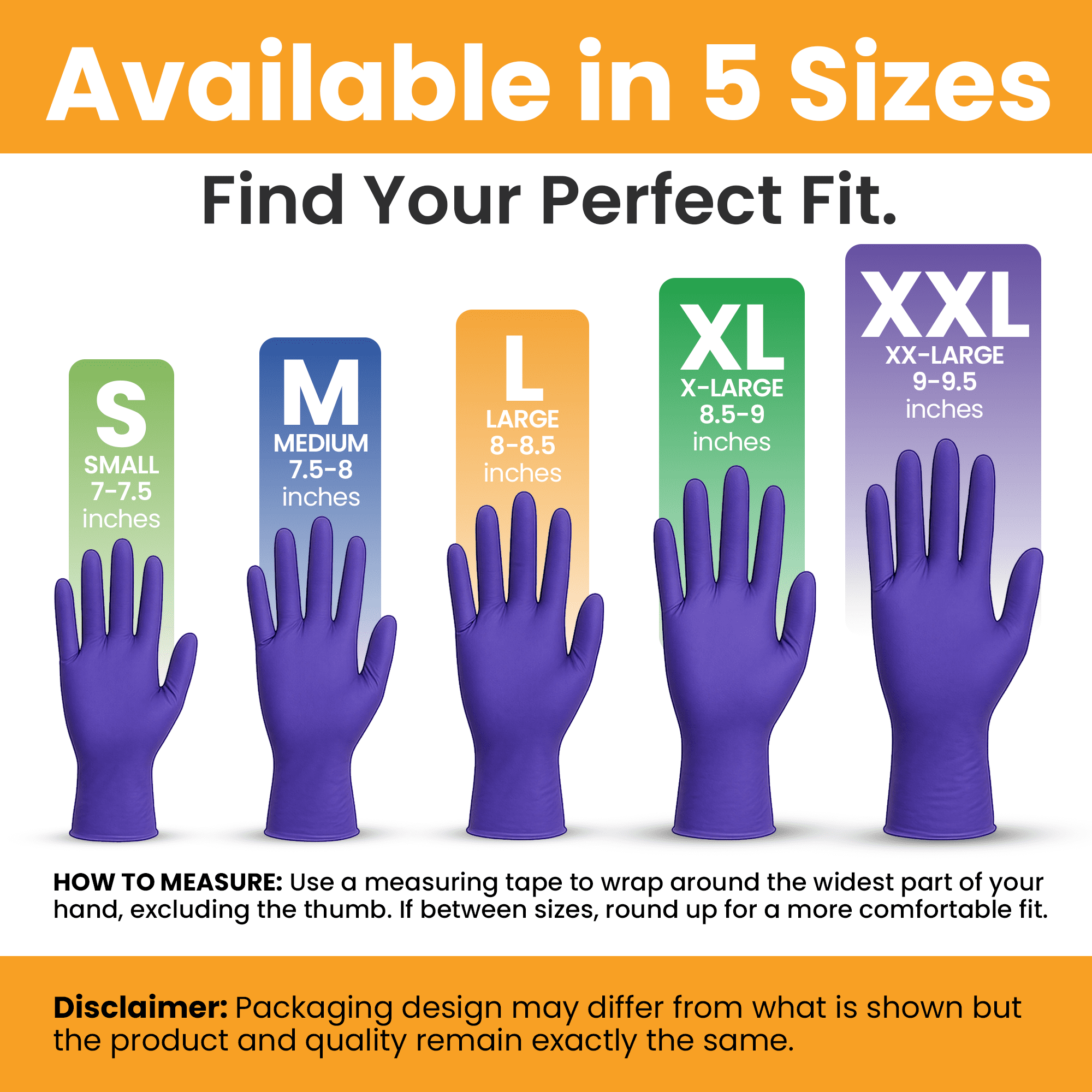 SAFEWAY USA Nitrile Gloves Disposable — Textured Fingertips, Non-Latex, Powder-Free and Multi-Purpose and Ambidextrous Design for House Cleaning, Food Prep, Esthetician and More —(4000 pcs, Large)