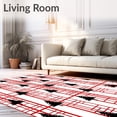 thumbnail image 2 of ODIKA 6'x9' Machine Washable Non-Slip Area Rug, Buffalo Check Christmas Tree Anti Fatigue Farmhouse Style High Traffic Rug, Red, 651778, 2 of 7