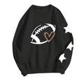 thumbnail image 3 of Gkeoshab Women Blouses Womenâs Crewneck Long Sleeve Baseball Sequin Pullover Sweatshirt Loose Fit Casual Patches Gameday Tops Polyester Dark Gray XXL, 3 of 3