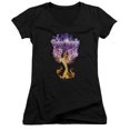 thumbnail image 1 of Deep Purple Phoenix Rising Junior Women's V-Neck T-Shirt Black, 1 of 2