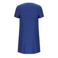 thumbnail image 6 of Aboser Women's Short Sleeve Nightgown with Pockets Trendy Pleated Front Sleepwear Casual Round Neck Nightshirts Solid Color Mini Loungewear, 6 of 8