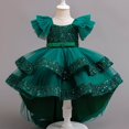 thumbnail image 2 of QUOTAY Spring Summer Girls Gown Puffy Dress for Formal Pageant Wedding Party Recital Girls Dresses Green,100, 2 of 5
