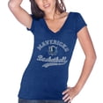 thumbnail image 2 of Women's Majestic Threads Dirk Nowitzki Blue Dallas Mavericks Name & Number Tri-Blend T-Shirt, 2 of 3