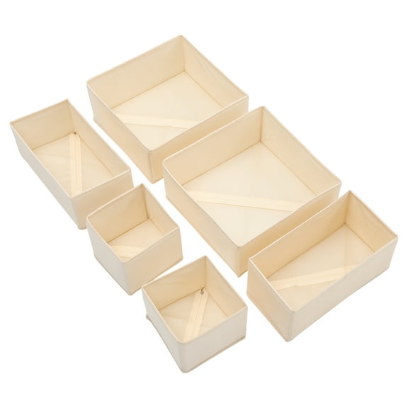 TABLETREANDS Household Users Wardrobe Storage Box Nonwovens 6Pcs 11x5.7x4.7in