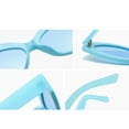 thumbnail image 4 of Only Moment Womens Sunglasses Trendy Plastic Trendy Designer Mirrored UV400 Protection Sun Glasses Blue One Size, 4 of 5