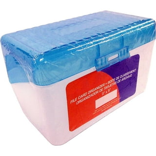 C-Line Index Card Case, Holds 100 3 x 5 Cards, 5.38 x 1.25 x 3.5,  Polypropylene, Assorted Colors (58335)