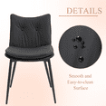 thumbnail image 2 of Homhum Upholstered Dining Chairs Set of 4, Faux Leather Kitchen Chairs w/ Button Tufted Back, Black, 2 of 9