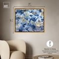 thumbnail image 5 of Gold Over Blue Abstract Canvas Wall Art by Art Remedy, Gold Floater Frame, 36"x30", 5 of 7