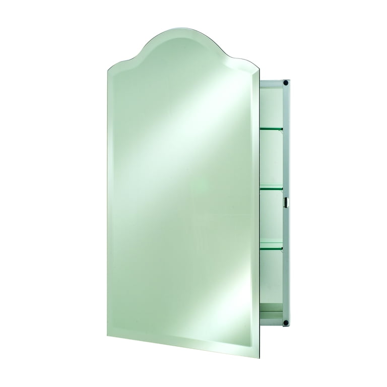 Afina Scallop Top Frame Bevel Medicine Cabinet Small Walmart