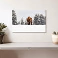 thumbnail image 2 of Elephant Stock Bison At Winter Fields Wall Art - Horizontal Canvas Wall Art - Living Room Wall Decor - Animal Canvas - Gray And Brown Decor - 12" x 8", 2 of 8