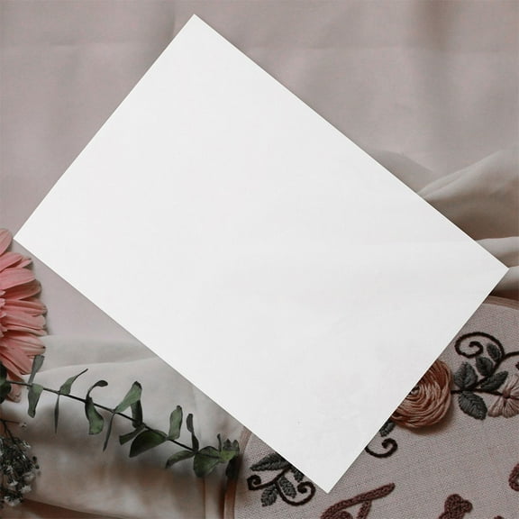 TABLZONE 10Pcs White Water Soluble Embroidery Stabilizer Sheets for Machine and Hand Use