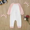 thumbnail image 5 of Baby Onesies Easter Bunny Embroidered Color Matching Long Sleeved Jumpsuit Crawling Suit Baby Onsies Pink 3 Months-6 Months, 5 of 7