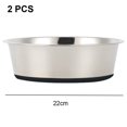 thumbnail image 2 of Light Stainless Steel Anti-Slip Dog Cat Bowl (Set of 2), 2 of 5