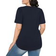 thumbnail image 6 of Womens T Shirts Short Sleeve Pleated Dressy Casual Scooped Neck Summer Tops Blouses, 6 of 7