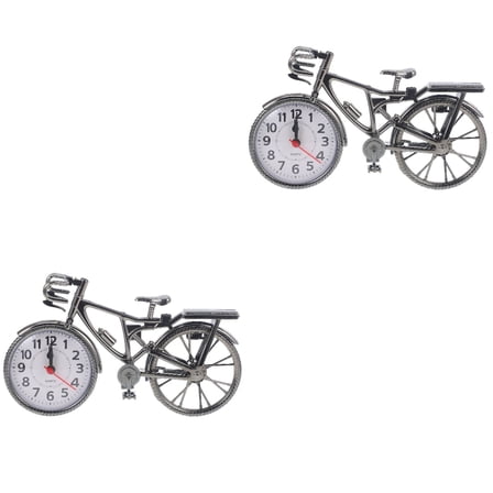 2 Count Radio Alarm Clock Small Desk Clock Clock Decoration Table Clock