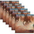 thumbnail image 3 of Coolnut Horse Cloth Napkins Set of 1, Reusable Washable Polyester Dinner Table Napkins for Family, Weddings, Parties, Home Decor, 20 x 20 Inch Washcloth Gift, 3 of 7