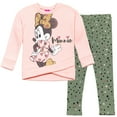 thumbnail image 1 of Disney Minnie Mouse Little Girls Fleece Crossover Sweatshirt Leggings Set Pink 6-6X, 1 of 5