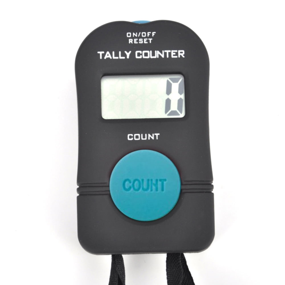 FLYCHENGi Tally Counter LCD Electronic Finger Counter with 4 Digital Display Neck Hanging Manual Clicker Tracker Counters for Sport Lap Laboratory Counting Tool Part 