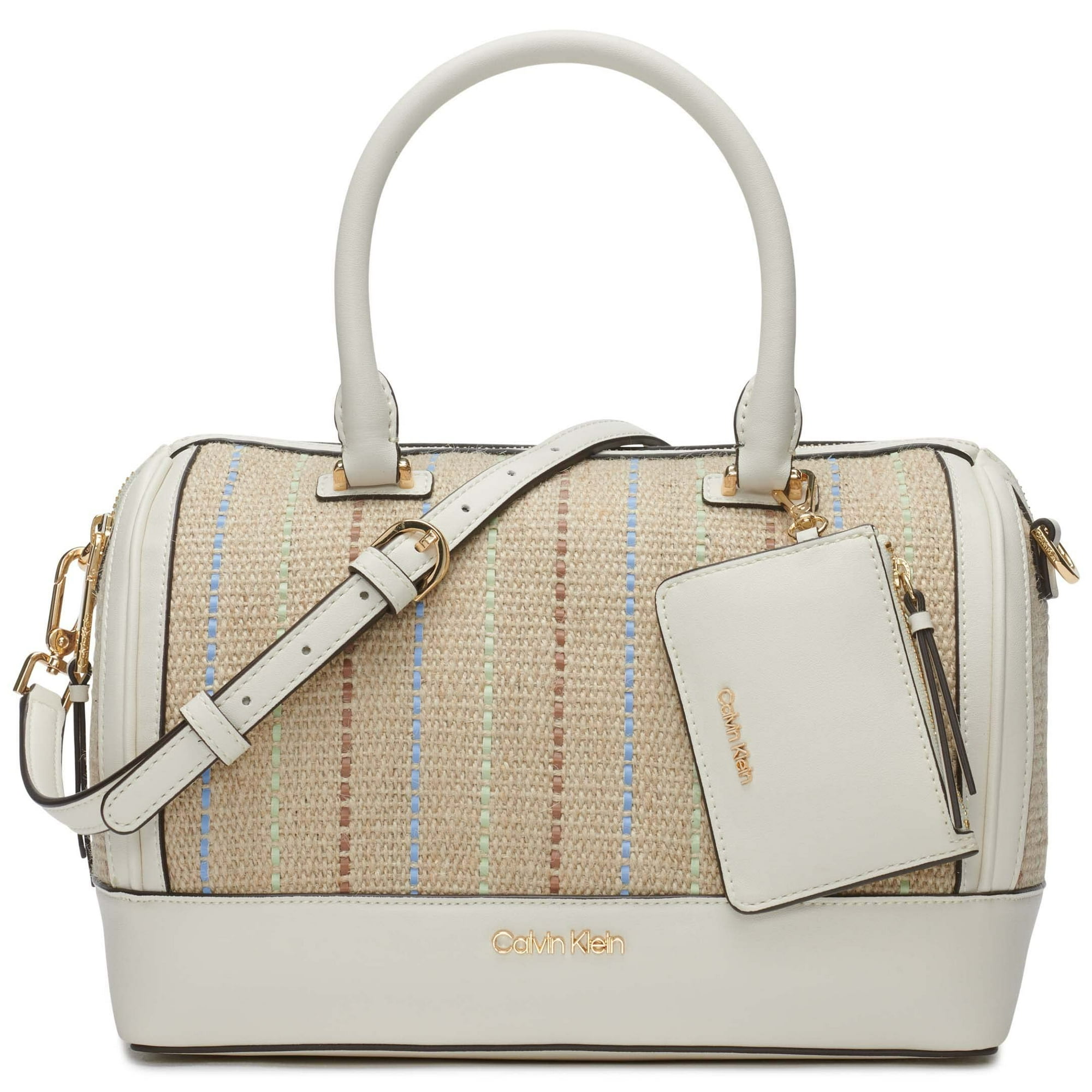 Calvin Klein Ashley Barrel Satchel, Multi Stripe Woven | Walmart Canada Calvin Klein Ashley Barrel Satchel, Multi Stripe Woven | Walmart Canada