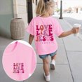 thumbnail image 2 of kpoplk Shirt for Girls Toddler Kids Graphic Short Sleeve Shirts Cotton Baby Girl T Shirt Summer Tops(Pink,2-3 Y), 2 of 6