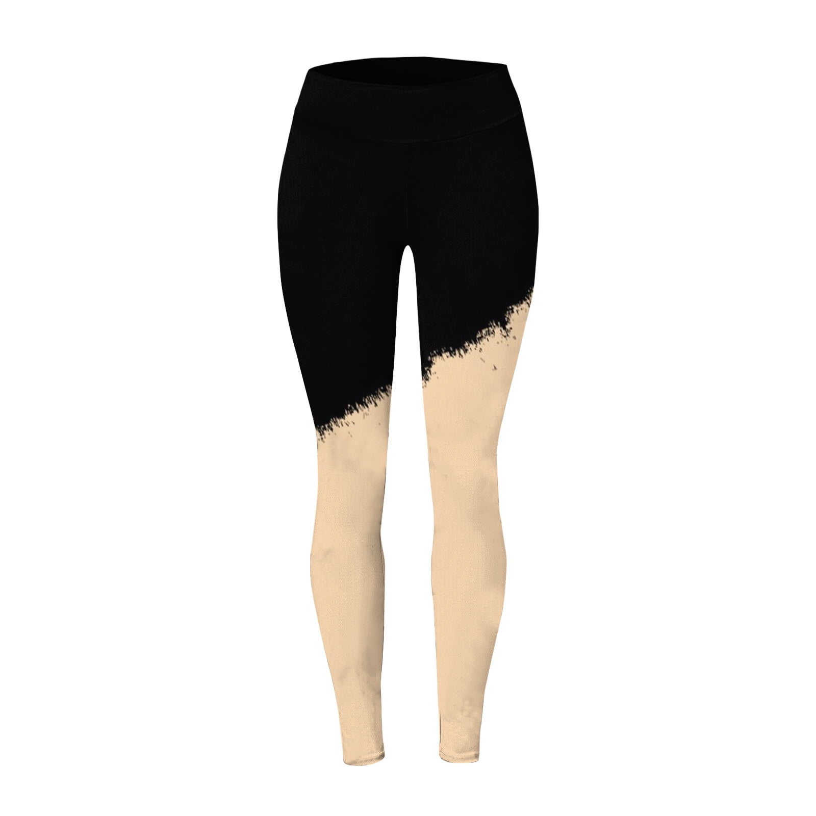 TOWED22 Yoga Pants for Women High Waisted Workout Leggings with Pockets Beige M Walmart