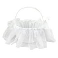thumbnail image 4 of Girl Flower Basket With White Lace Classic Gift Ceremony Supplies for Rose Petals, 4 of 15