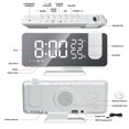 thumbnail image 2 of MesaSe Projection Alarm Clock for Bedroom Ceiling Digital Alarm Clock Radio with USB Charger Ports  7.3” Large LED Screen Dual Alarm Clock with 2 Sounds  Snooze, 2 of 8