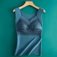 thumbnail image 1 of Chaleco térmico de terciopelo con encaje lijado de doble cara, base de copa fija de una pieza para mujer, ropa interior térmica sin costuras engrosada, 1 of 6