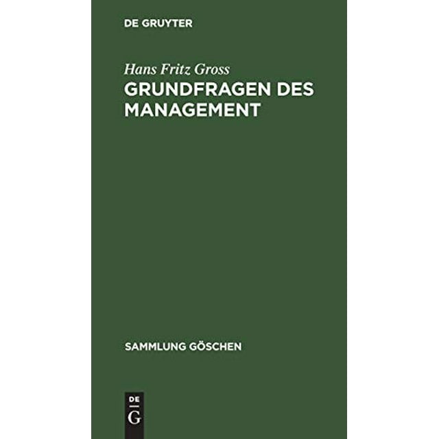 Grundfragen des Management (Sammlung Gschen) (Édition Allemande)