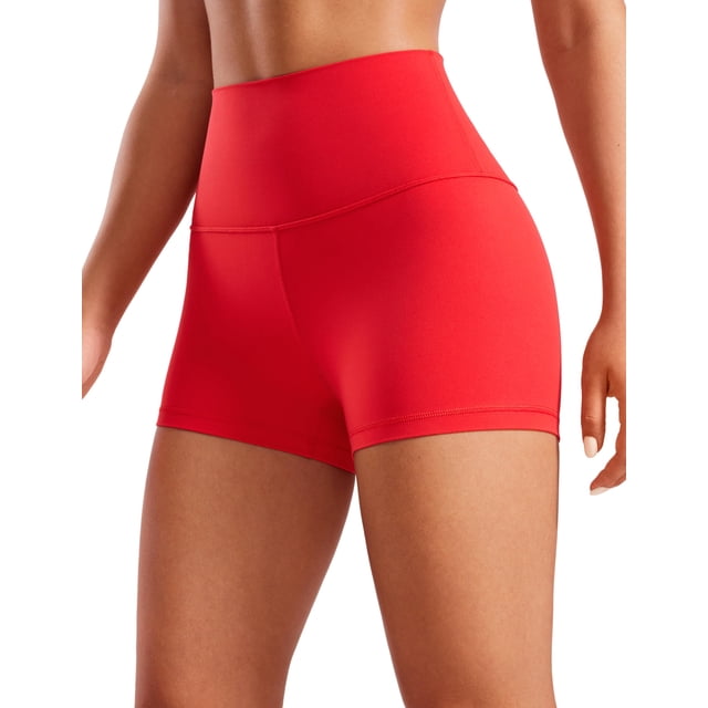 Shorts CRZ YOGA Butterluxe Cintura Alta 6.5 cm Rojo M