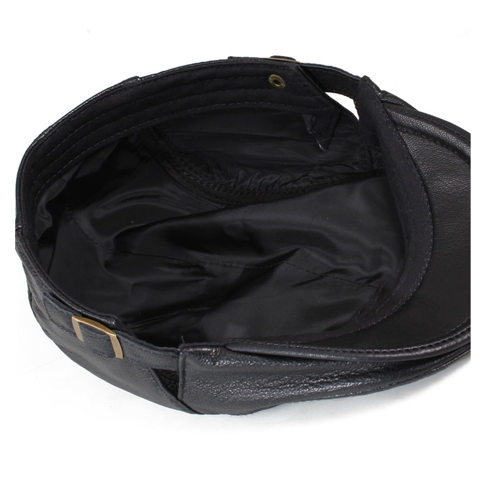 Winter Unisex Genuine Leather Thin Berets Hats For Men/Women Leisure Black/Brown Fitted Bonnet ,Classic Design