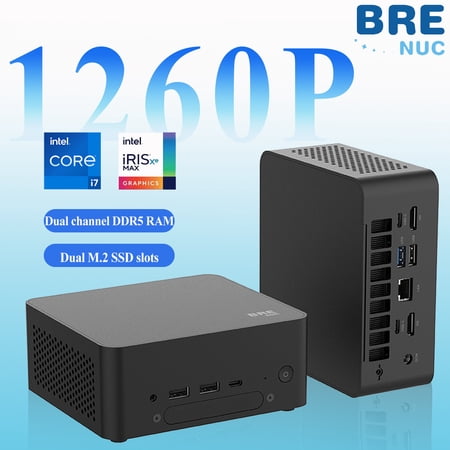 BREB Mini Gaming Desktop PC, Intel Core i7-1260P, Wi-Fi 6, Bluetooth 5.2 Barebone