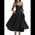 thumbnail image 2 of Vestidos de Invitada de Boda para Mujer, con Tirantes Finos, Corsé, para Fiesta de , con Encaje Floral, Vestidos Largos de Fiesta Negro L, 2 of 10