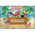 thumbnail image 4 of SKYSONIC 36x24in Landscape Beach Summer Area Rug, Flamingo Watermelon Non-Slip Floor Carpet for Indoor Living Dining Room Bedroom, 4 of 7