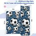 thumbnail image 5 of Blue Soccer Balls Pattern Toddler Nap Mats for Kids Preschool,Sleeping Mat Bag or Kids,Toddler Sleeping Bag,Toddler Nap Mat or Daycare, 5 of 6