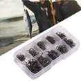 thumbnail image 4 of Fishing Hooks, Black/Gold 500PCS Carbon Steel Fishhooks, Carp For Saltwater, 4 of 8