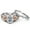 E, variant on Elegant Floral Wedding Band Set for Women in Rose Gold Plated and Silver Finish with 2PCS