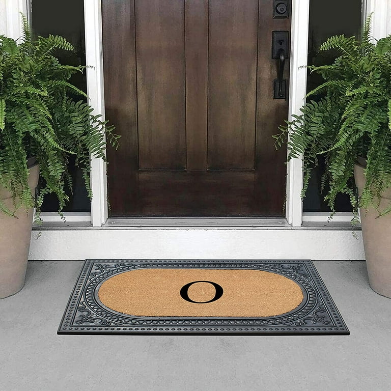 Natural Coir Doormat, Welcome Mats for Front Door, Outdoor Entry (16x29 In)