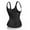 Black, variant on Lilvigor Women Waist Trainer Corset Tummy Control Zipper Vest Workout Body Shaper Cincher Tank Top with Straps