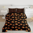 thumbnail image 2 of Feelyou Gothic Pumpkin Twin Comforter Sets, Black Orange Halloween Bedding Set, 2 Pieces, 2 of 8