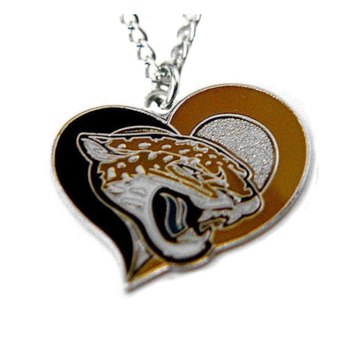 NFL Jacksonville Jaguars Swirl Heart Necklace