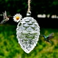thumbnail image 5 of Fiaya Women Glass Hummingbird Feeder for Outdoors, 1Pc Hanging Pinecone Shape Wild Bird Feeder, Clear Nectar Feeder with Round Feeding Ports for Garden Backyard, 3.15×4.7inch, 5 of 6