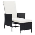 thumbnail image 2 of vidaXL 3 Piece Garden Lounge Set with Cushions Poly Rattan Black, 2 of 5