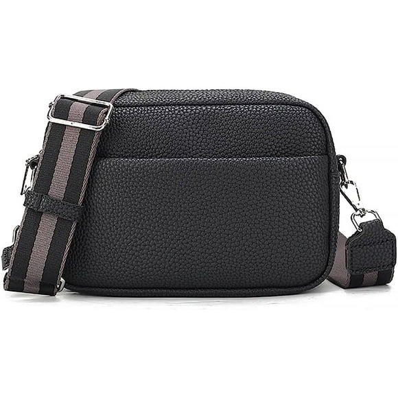 Crossbody Bags for Women Trendy Crossbody Camera Bag Purse Genuine Leather Crossbody Purse Guitar Strap Shoulder Bag