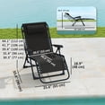 thumbnail image 3 of Outsunny Chaise Zéro Gravité, Chaise Longue Pliante Inclinable, Noir, 3 of 10