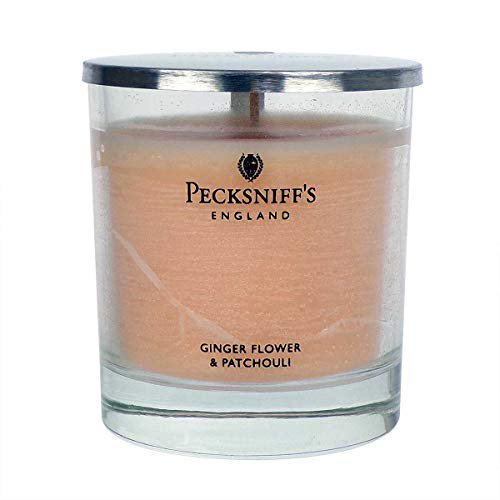 Pecksniffs 5.29oz Scented Candles with Lid (Ginger Flower and Patchouli