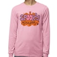 thumbnail image 2 of Retro Pumpkin Spooky Season Long Sleeve Shirt Unisex X-Large Pink, 2 of 5