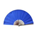 thumbnail image 4 of Ventilador de mano plegable de acero inoxidable Fan de mano de mano Ventilador de artes marciales para los accesorios de baile Teatro Show Performance azul, 4 of 8