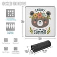 thumbnail image 3 of Bear Face in A Flower Crown Beach Blanket Outdoor Picnic Blanket 78"x 78" Waterproof Foldable for Beach Camping Travel Hiking Grass Lawn Park, 3 of 5