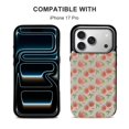 thumbnail image 5 of Hand Drawn Peach Pattern Leather Wallet Case for iPhone 16 Wallet Case Card Holder Flip, 5 of 8